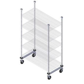 Corner Wire Shelving with 5 Shelves - 74 Inch High Option Image